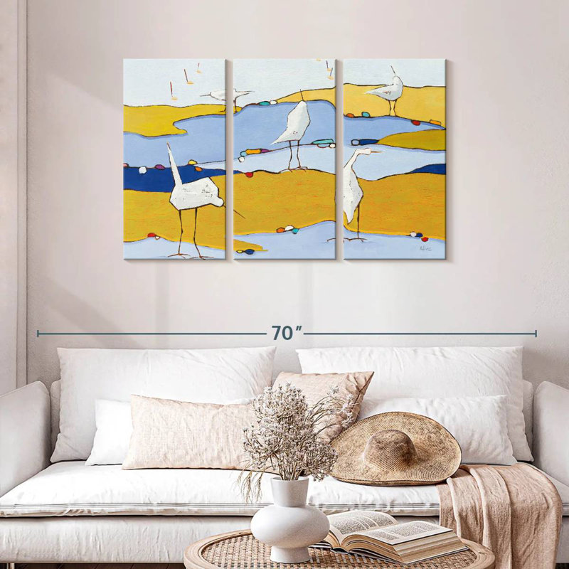Brampt Marsh Egrets, 28" H x 45" W