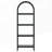 4-Tier Black Industrial Arched Open Bookshelf
