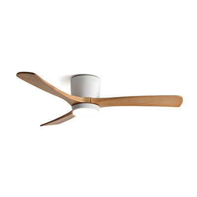 Nordic Modern Low Profile 42" Ceiling Fan with LED Light Kit & Remote