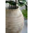 Large Magnesium Flower Pot With Weathered White Finish And Ridged Texture-35962567