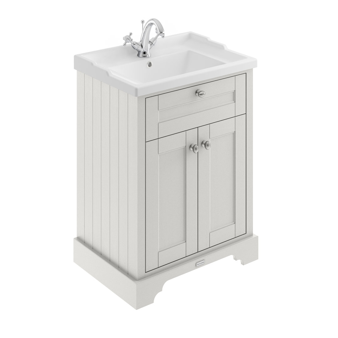 Old London 620mm Single Bathroom Vanity with Integrated Ceramic Basin