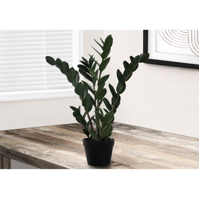 Indoor Decorative 29" Tall Faux Zz Tree With 72 Realistic Leaves Artificial Adjustable Greenery For Floor