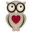 Tapis beige à motif d'hibou 3D Buenrostro