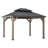 Sunjoy 10 x 12 ft Cedar Wood Gazebo, Outdoor 2-Tier Dark Brown Coated Steel Hardtop for Patio, Lawn & Backyard-87736707