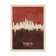 «Philadelphia Pennsylvania Skyline Red II», impression sur toile tendue-217501878