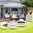 Pop Up Canopy Tent with Mosquito Netting, Outdoor Waterproof UV Shelter, Adjustable Height Gazebo, Wheeled Carry Bag, Portable Event Tent for Garden, Backyard, Deck, Parties-127220582-127220585