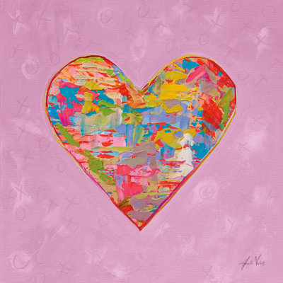 First Love On Pink by Jeanette Vertentes - Wrapped Canvas Art Prints