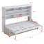 Lit armoire avec canapé escamotable Murphy, tablettes de rangement intégrées et lumière DEL-891537131