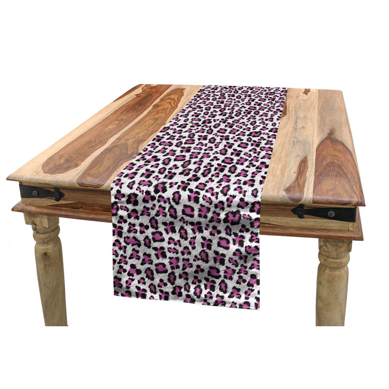 Chemin de table à imprimé léopard, 90 po x 16 po