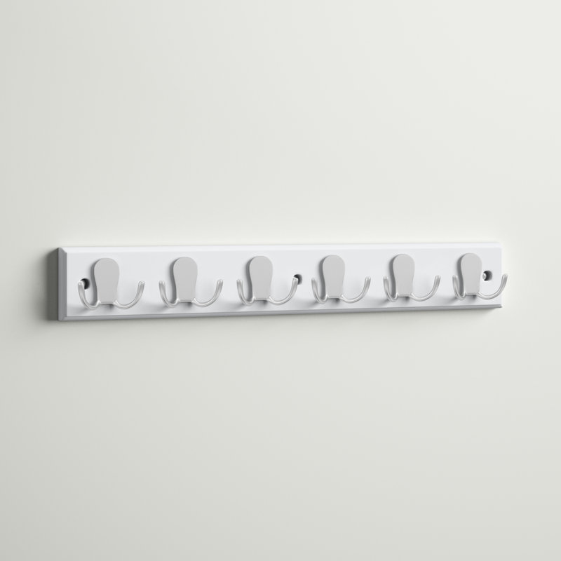 Porte-manteau mural double crochet BirdRock Home (blanc), Blanc