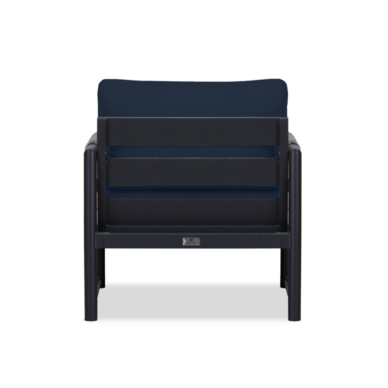Alto Outdoor Lounge Chair, Black, Spectrum Indigo Sunbrella®