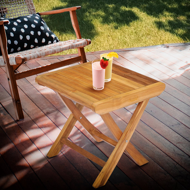 Miami Outdoor Square Teak Side Table
