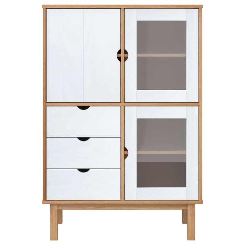 Javeed 33.5'' Sideboard, Brown/White