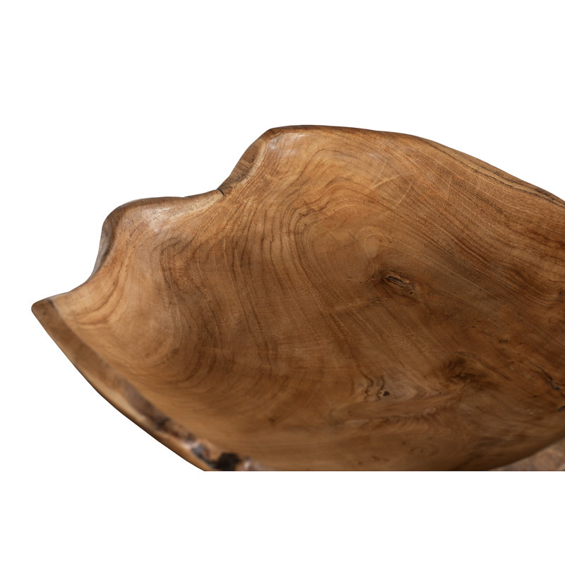 Teak Wood Bowl, Natural