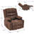 Extendable Armrest Swivel Glider Chair, 360° Rotation Rocking Chair With Cup Holders & Side Pockets-314941590