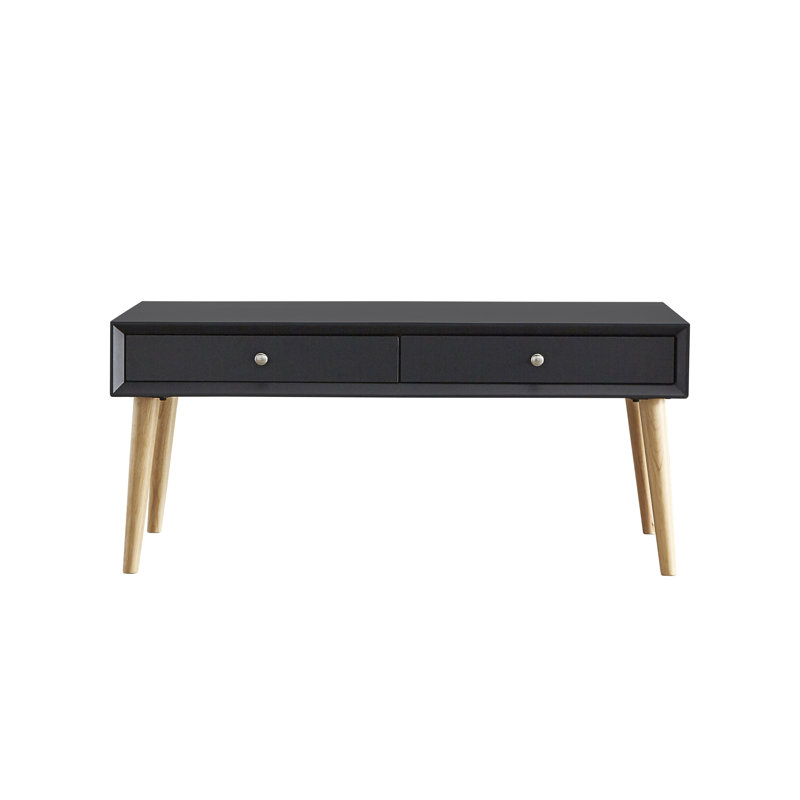 Table basse avec rangement Weare, Noir vulcain