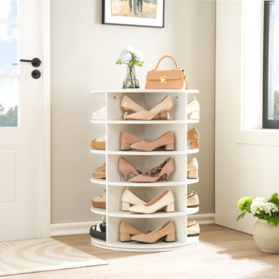 Yasmani 23.6" W 5-Tier Rotating Shoe Rack 