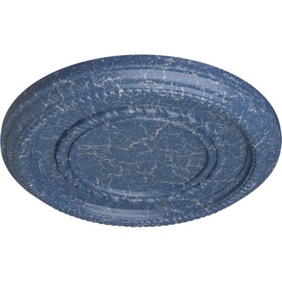 Endurathane Federal Roped Small Ceiling Medallion, 12 5/8"OD x 1 1/8"P (Fits Canopies up to 6"), Hand-Painted Americana Crackle Finish