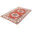 Tapis oriental en laine noué à la main rouge / gris / blanc-1796209741