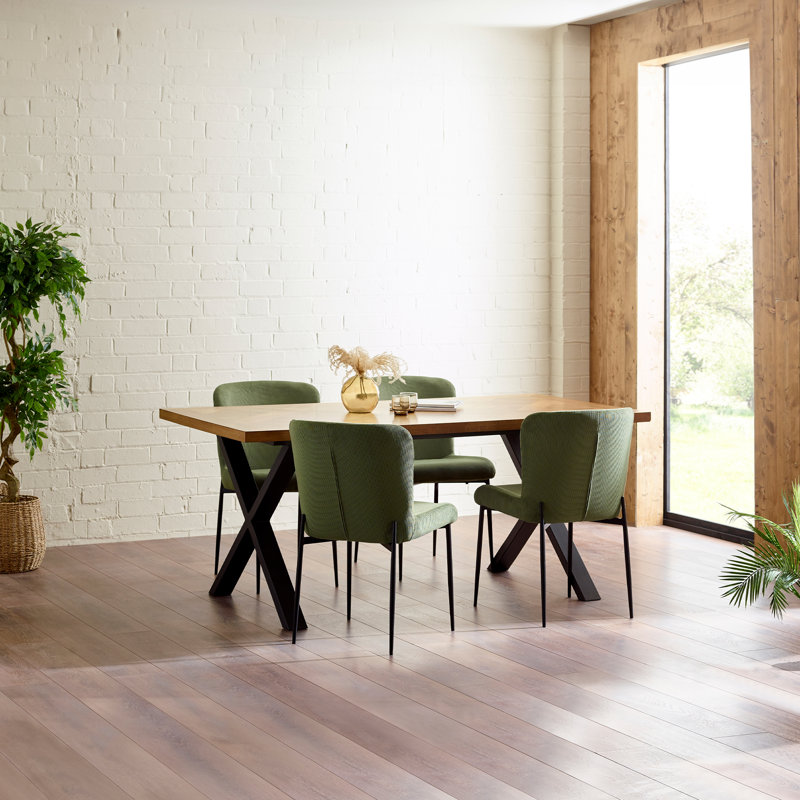 Rectangular Dining Table with Iron Base