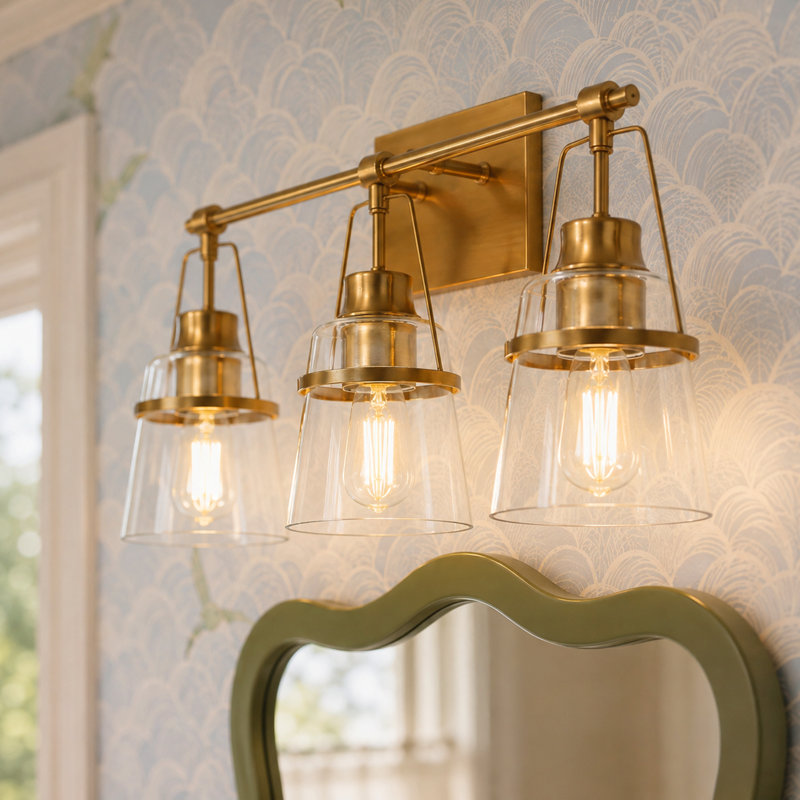 21.2" W 3-Light Dimmable Iron Vanity Light 