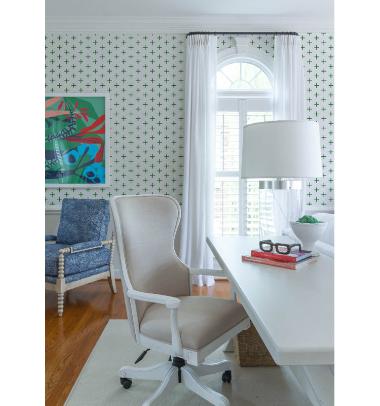 Mrs Paranjape Papers Addition 10' L x 24" W Peel and Stick Wallpaper Roll, Signature Green, Paper, Non-pasted