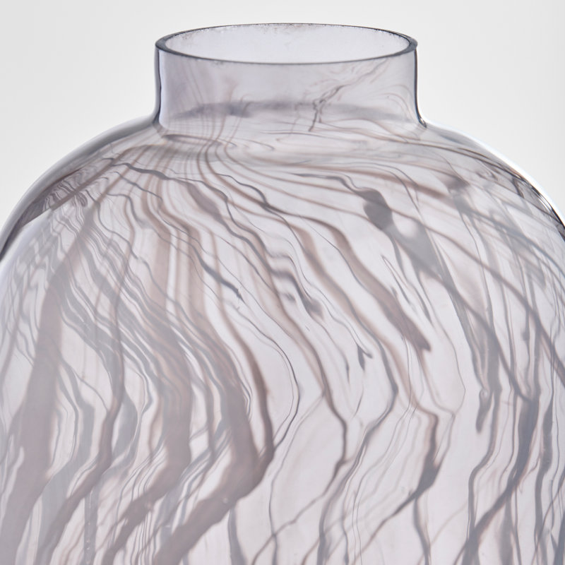 Billow Handmade Glass Table Vase, 24.75" H x 8" W x 8" D