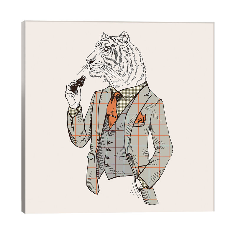 Tiger Man - Wrapped Canvas Print