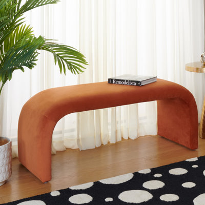 Andee Velvet Upholstered Bench