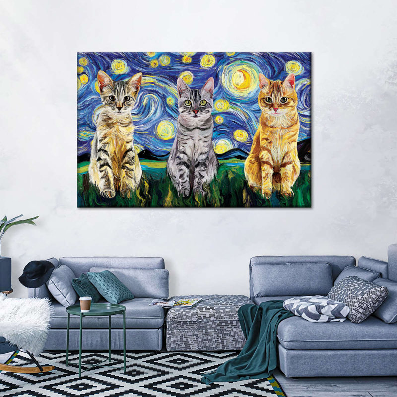Croix colorée sur toile, H 30 po x l 45 po x P 1,25 po