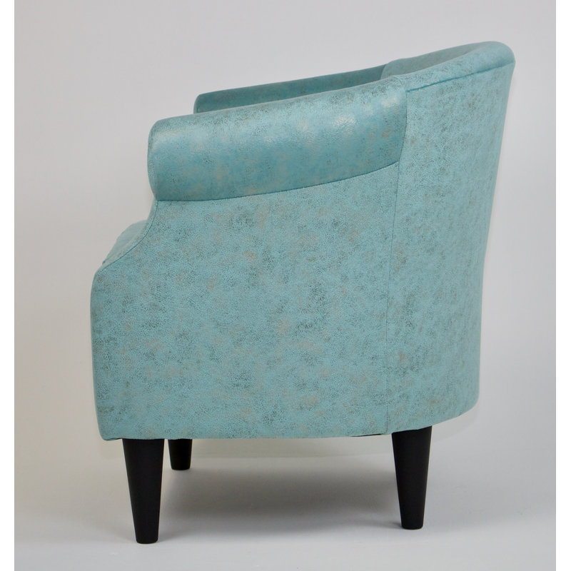 Fauteuil club de 30,5 po Aguiniga, Polyester sirène bleu sarcelle