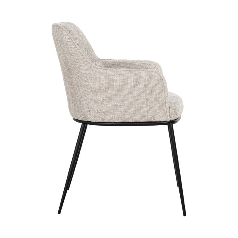 Bella Upholstered Arm Chair, Ivory
