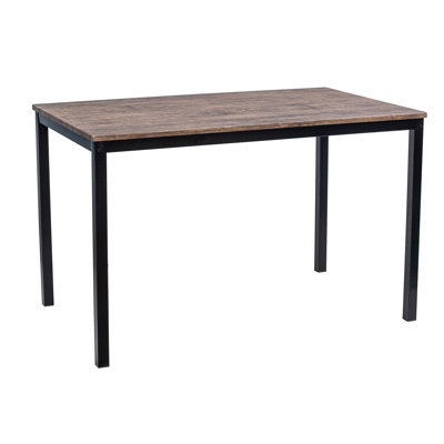 Millard 4-Person Metal and Wood Dining Table