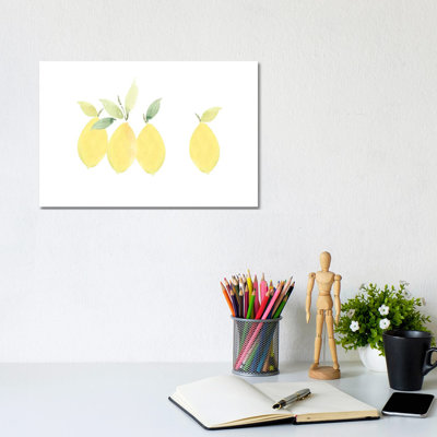 Lemons 1 Piece Wrapped Canvas Wall Art