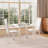 3-Piece Dining Table Set, Glass Dining Table with 2 Faux Leather Chairs-1093906328