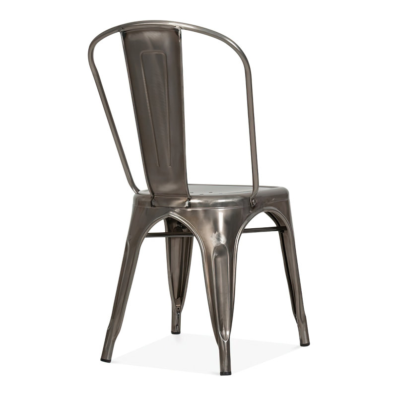 Chaise d’appoint empilable en acier