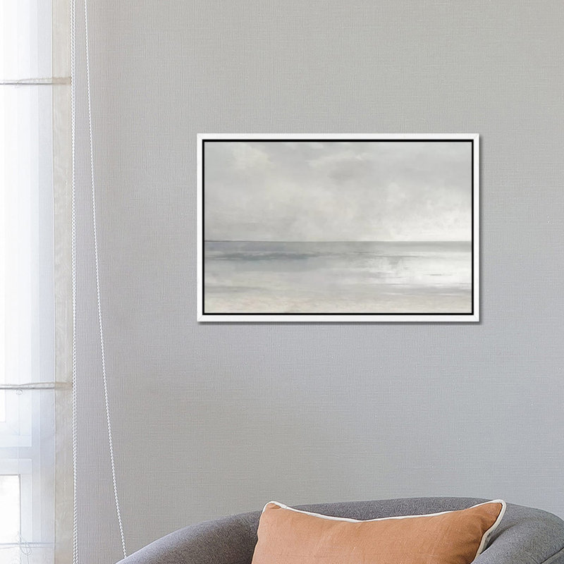 Pastel Seascape II by Christy McKee - Print on Canvas, 66.04 cm H x 45.72 cm W, White Floater Framed