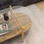 Table basse ovale avec tablette