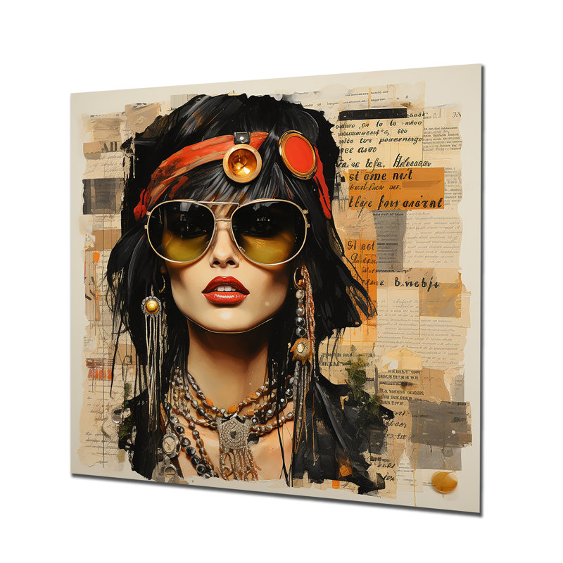 «Chic Couture Accessories Vintage Portrait II», art mural en métal, H 36 po x l 36 po