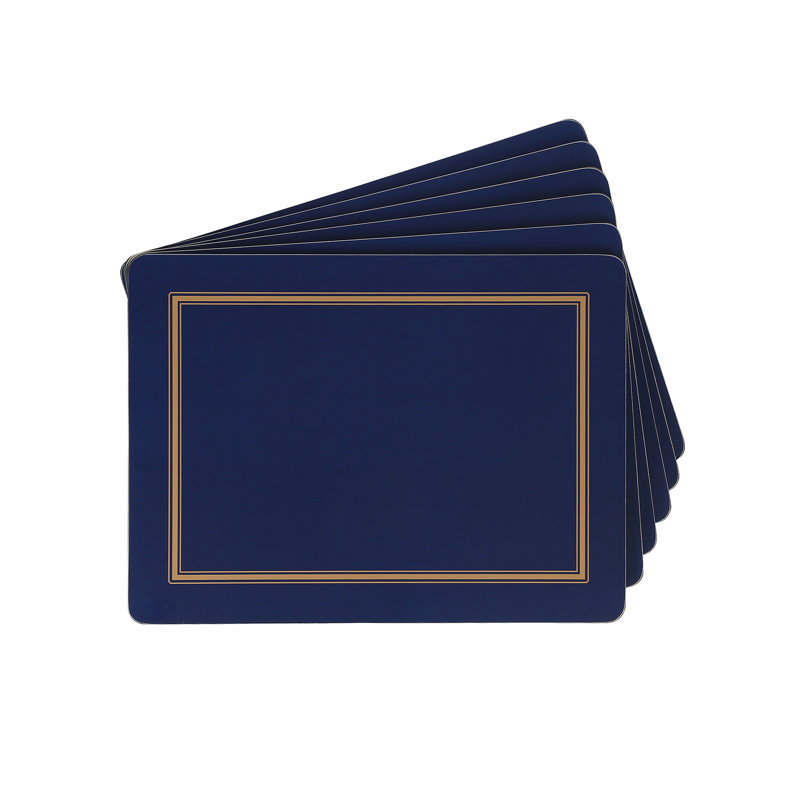 Portmeirion, Pimpernel, Placemats - Classic Black, Blue