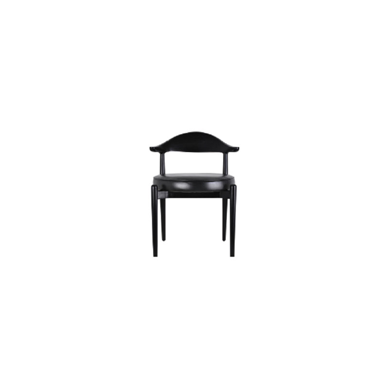 Axel Leather Upholstered Dining Chair, Black