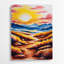 Aquarelle paysage 46, art mural en métal brun-207656806