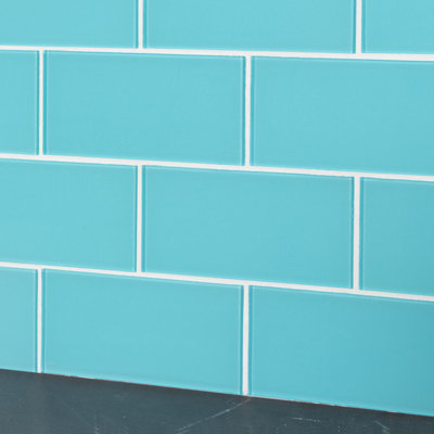 Quality Value Series 3" x 6" Straight Edge Glass Mosaic Subway Tile