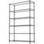 6 tablettes de rangement à 6 niveaux pour 2100 lb, étagères en métal avec étagères en métal pour le rangement Étagères de garage réglables pour garde-manger Garage noir P 17,7 po x l 47,3 po x H 82,4 po-1810595760-1810595762