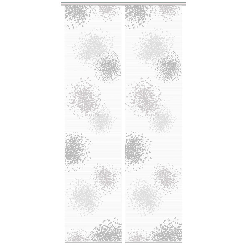 Peake Semi Sheer Curtain Panel Pair, Grey