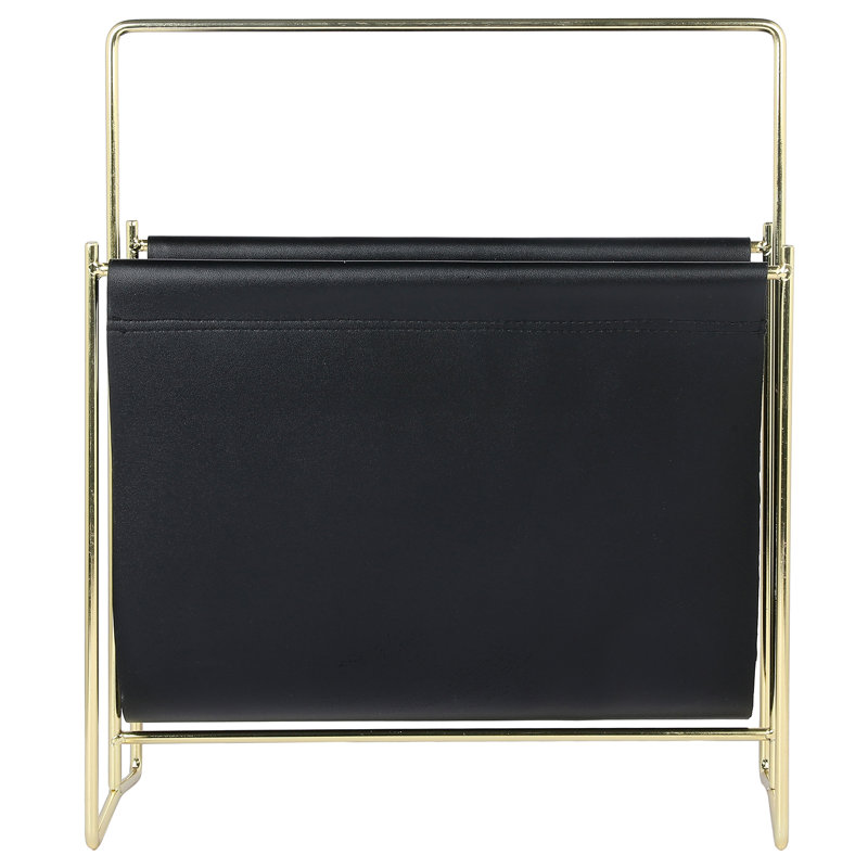 Porte-revues sur pied, Noir / laiton