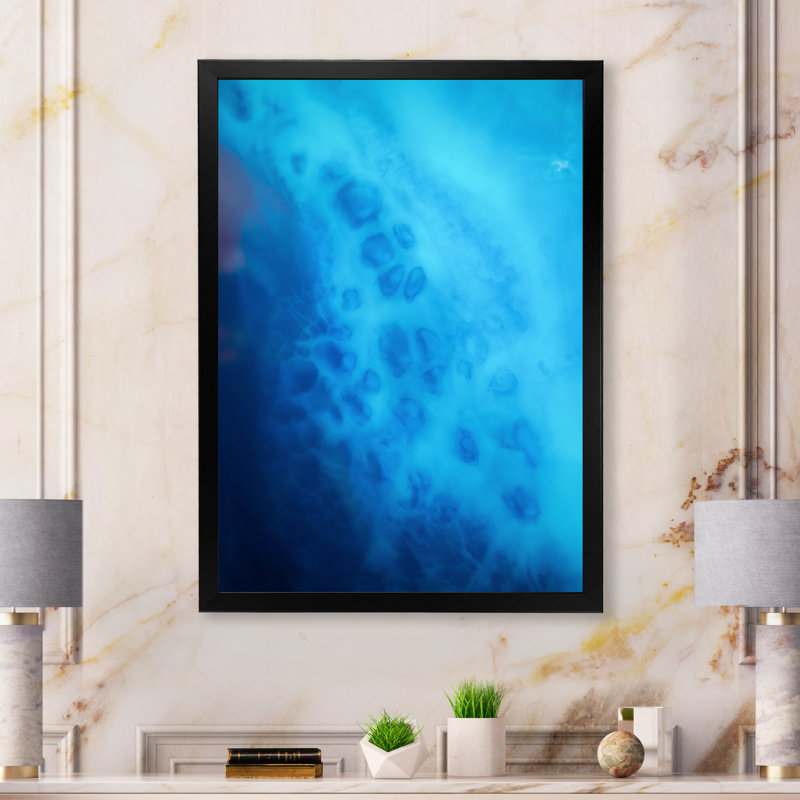 Marbre luxueux, art sur toile fluide, Toile avec cadre noir, H 12 po x l 20 po x P 1 po