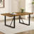 7-Piece Modern industrial Rectangular Wood Dining Set with Upholstered Chairs-2137543471-2137543469