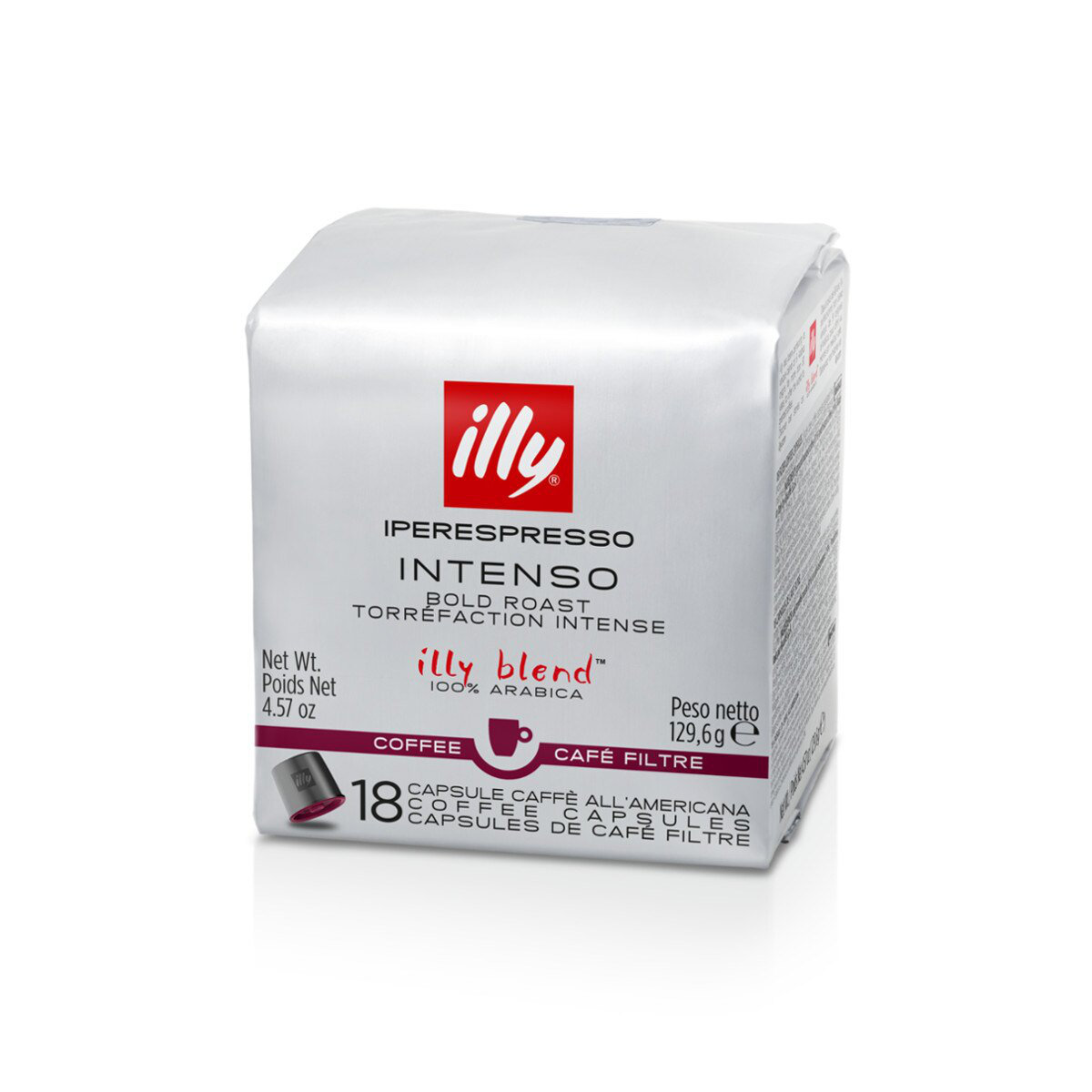 CAPSULE HOLDER + 100 ILLY x NESPRESSO Classic Intense Strong Long Coffee  Capsule