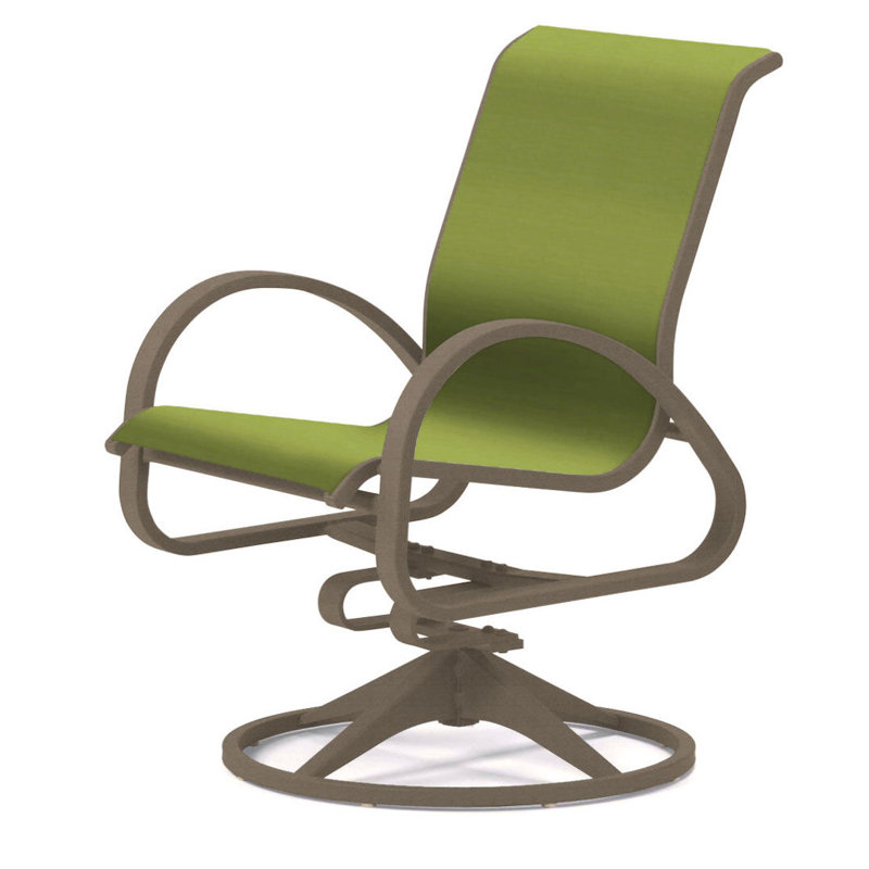 Fauteuil de patio pivotant Hiraku, Lime 38D Sunbrella®, Désert texturé